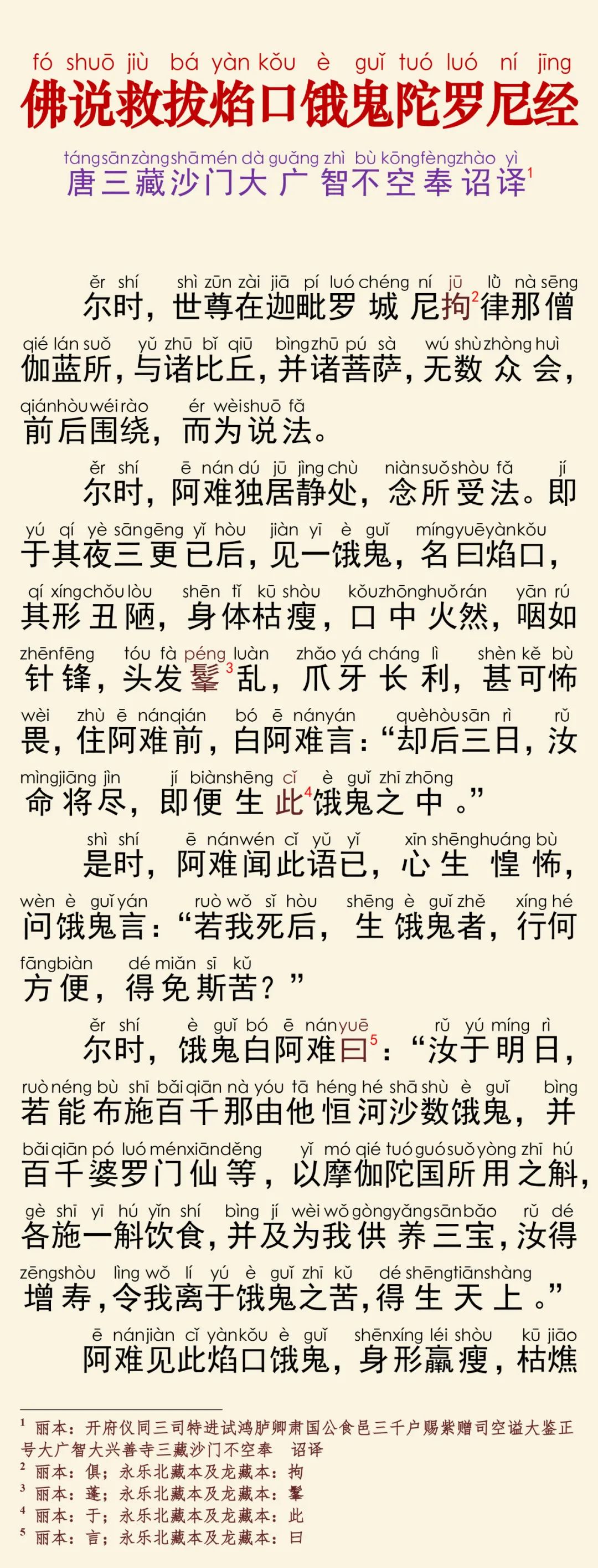 救拔焰口饿鬼陀罗尼经4